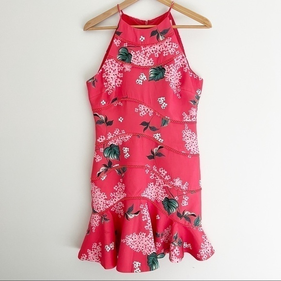 KEEPSAKE the Label Wild Thoughts Pink Floral Mini Dress  Ruffle - Picture 1 of 17
